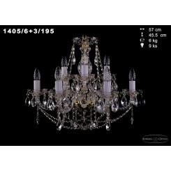 Люстра Bohemia Ivele Crystal 1405/6+3/195 - 1405/6+3/195