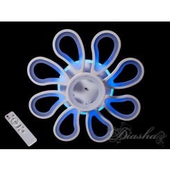 Потолочная LED-люстра с диммером и подсветкой Diasha 8075-8+1WHLEDDIMMER2