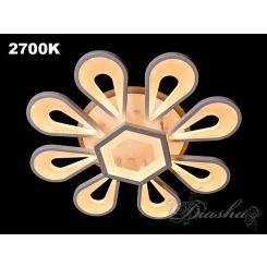 Потолочная LED люстра с цветной подсветкой Diasha 1674F-8+1WHLED