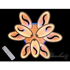 Сверхъяркая светодиодная люстра с цветной подсветкой Diasha 1673S-6+3WHLEDDIMMER2